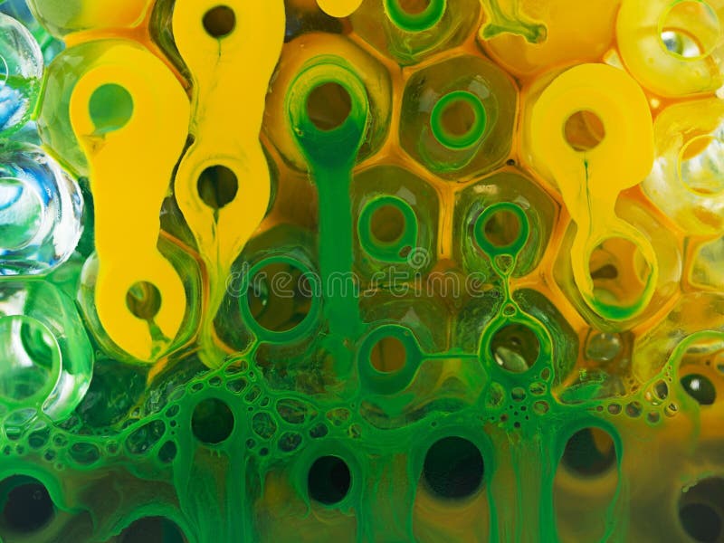 Ball transparent liquid with yellow green