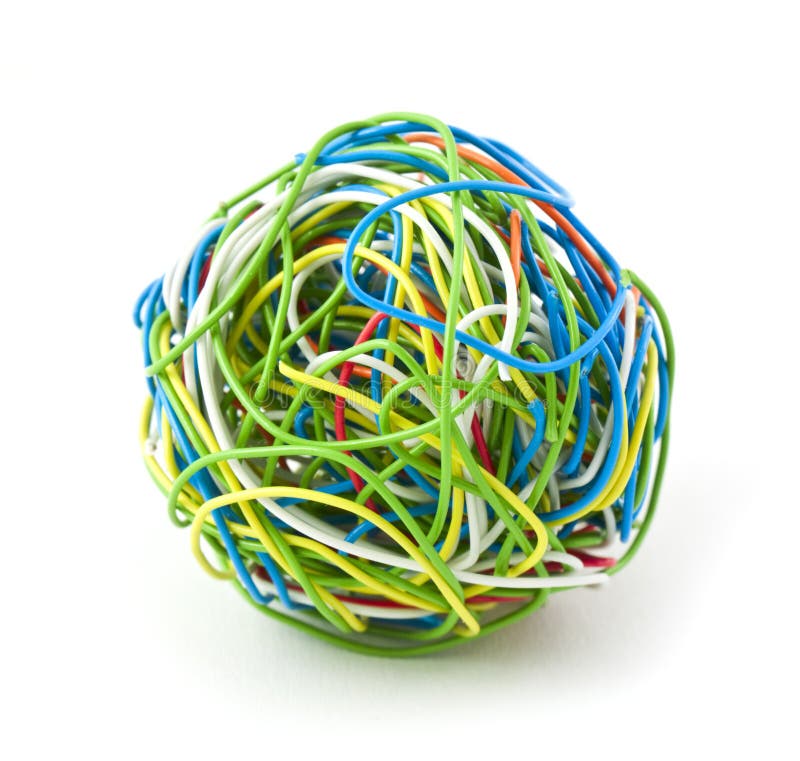 Ball of wire stock photo. Image of colour, conductor 12438378