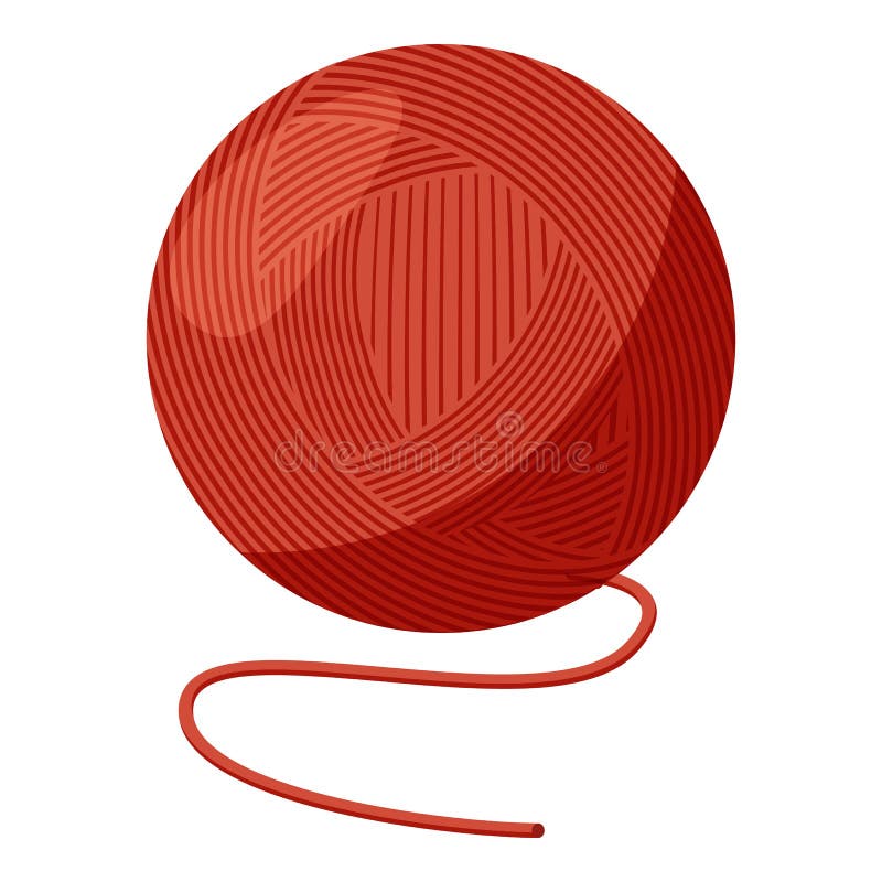 Ball of Yarn Icon, Cartoon Style Stock Illustration Illustration of reel, sign 126076767