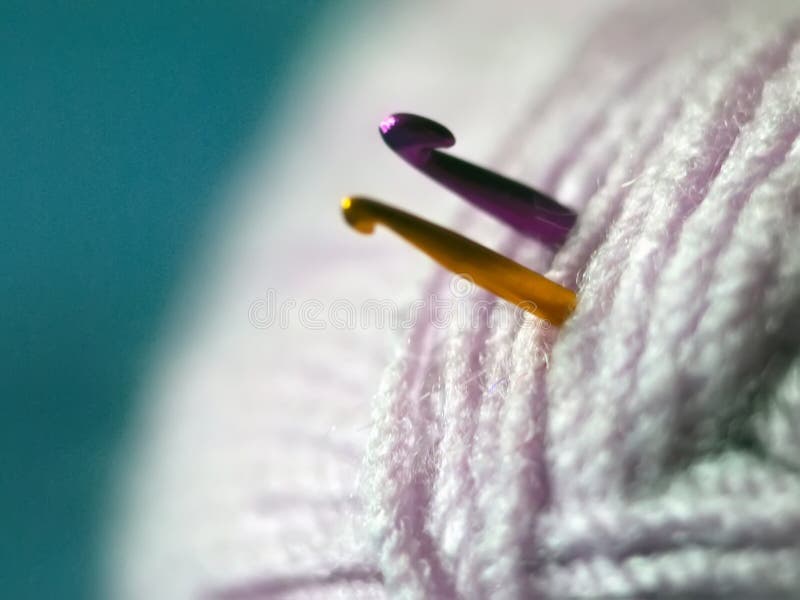 A Ball of Yarn with Stuck Needles. Stock Image Image of background, soft 131521895
