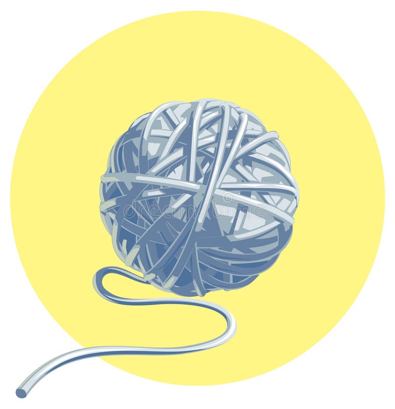 Ball of Yarn Vector Illustration Stock Vector Illustration of