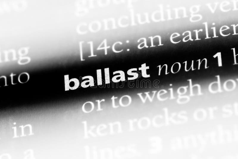 Ballast stock image. Image of english, closeup, printed 114406755