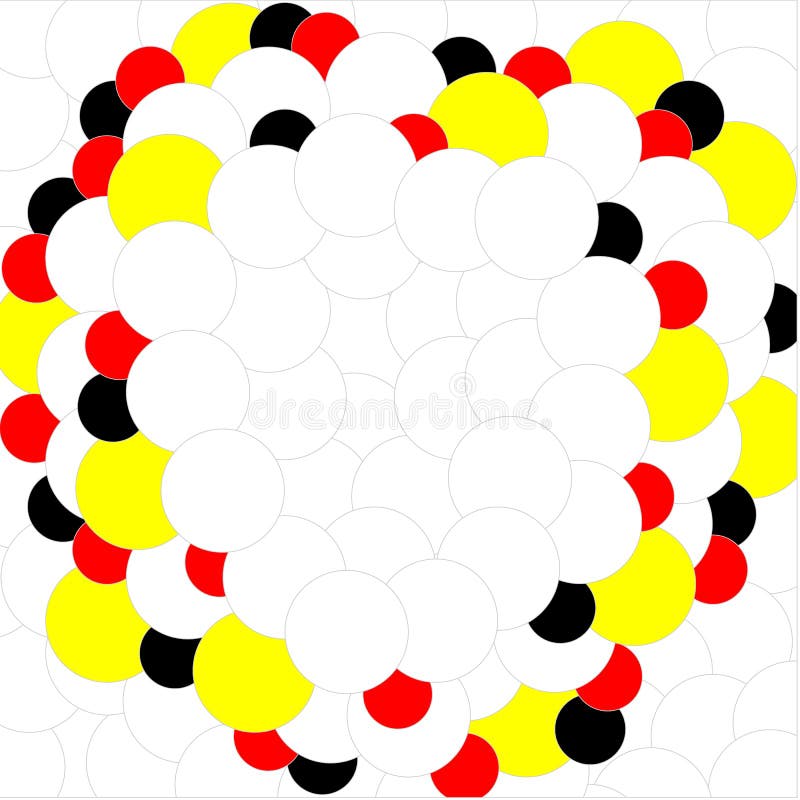 Ballen witte rode gele zwarte op witte achtergrond vector illustratie Ballen witte rode gele zwarte op witte achtergrond vector illustratie