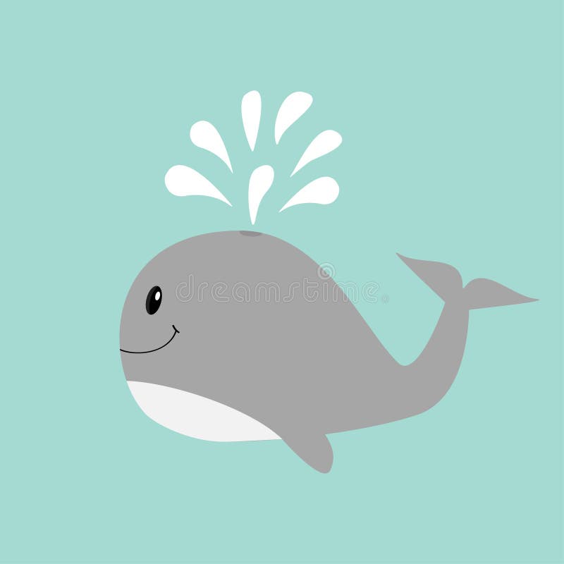 Ballena Gris Con La Fuente De Agua Vida Del Océano Del Mar Personaje De Dibujos Animados Lindo Con Los Ojos, Cola, Aleta Cara Son Ilustración del Vector - Ilustración de océano, tarjeta: Ballena Gris Con La Fuente De Agua Vida Del Océano Del Mar Personaje De Dibujos Animados Lindo Con Los Ojos, Cola, Aleta Cara Son Ilustración del Vector - Ilustración de océano, tarjeta: