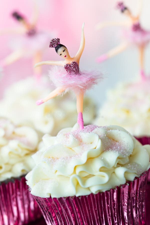 Ballerina cupcakes stock image. Image of girls, girly 27077137