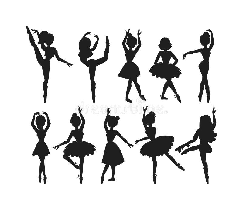 Traditional and modern dance silhouette Royalty Free Vector