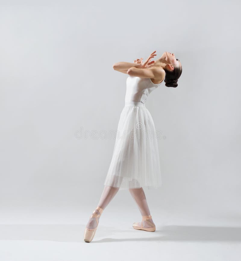 Young ballerina on grey version