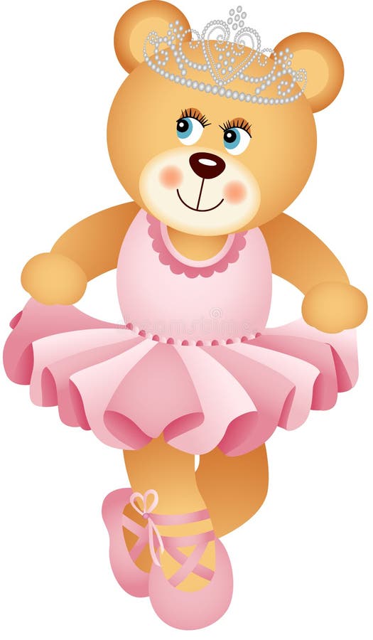 Ballerina Teddy Bear stock illustration. Illustration of shoe - 32644641