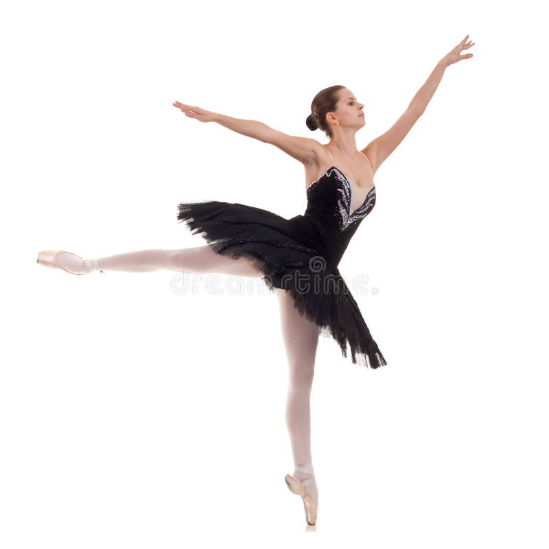 Ballerina wearing black tutu