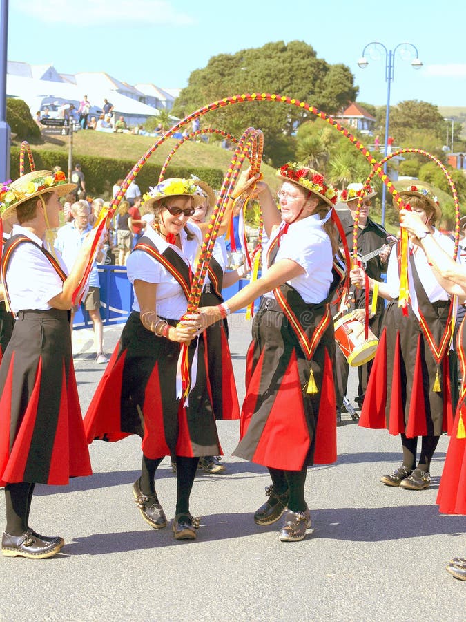 Ballerini al festival piega, Swanage fotografie stock Ballerini al festival piega, Swanage fotografie stock