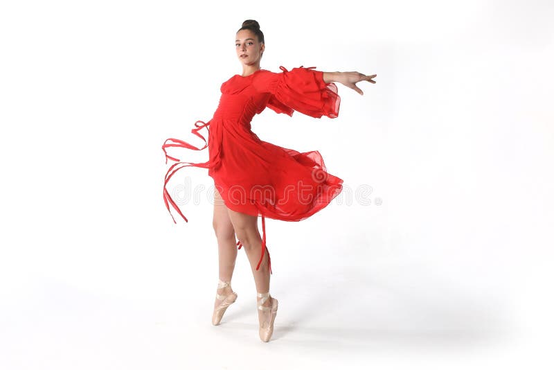 Ballerino di balletto di talento in studio su fondo bianco immagine stock Ballerino di balletto di talento in studio su fondo bianco immagine stock