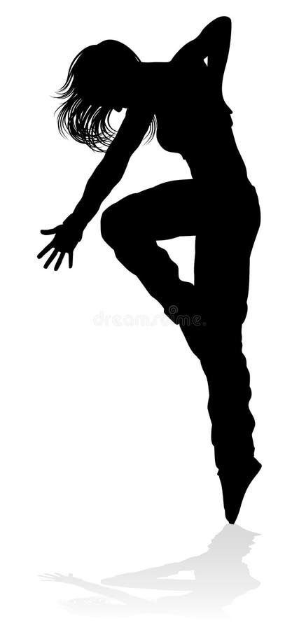 Ballerino Silhouette di ballo della via royalty illustrazione gratis Ballerino Silhouette di ballo della via royalty illustrazione gratis