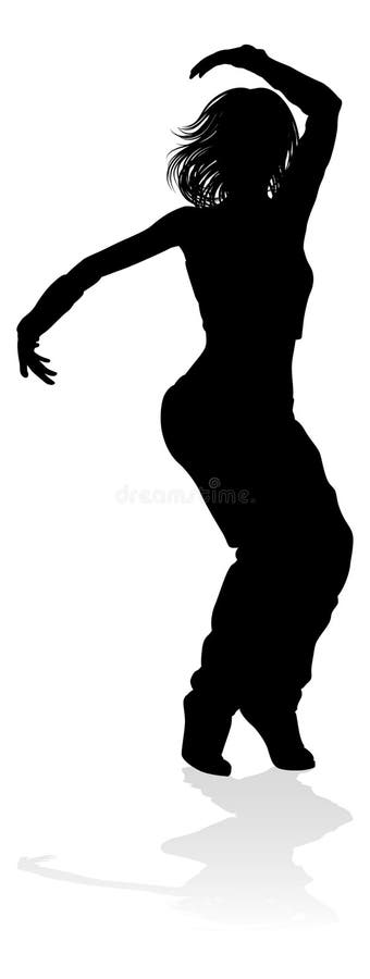 Ballerino Silhouette di ballo della via royalty illustrazione gratis Ballerino Silhouette di ballo della via royalty illustrazione gratis