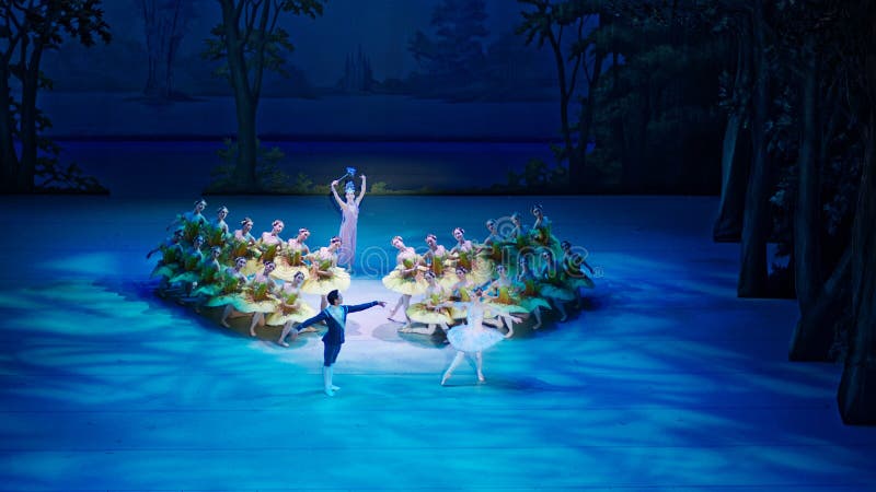 The ballet artists perform ballet The Sleeping Beauty on the stage of Mariinsky II theatre in Saint Petersburg, Russia