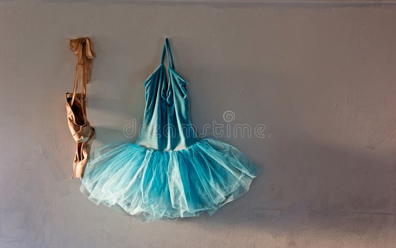 Ballet costume on old wall