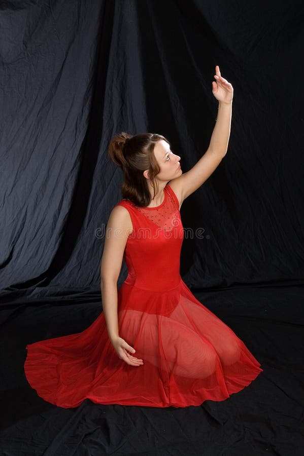Ballet dancer in red