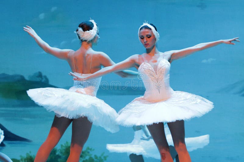 Sofia, Bulgaria - December 7, 2016: St. Petersburg`s state `Ballet on Ice` performs Swan Lake Ballet on ice in hall 1 of National Palace of Culture. Sofia, Bulgaria - December 7, 2016: St. Petersburg`s state `Ballet on Ice` performs Swan Lake Ballet on ice in hall 1 of National Palace of Culture.