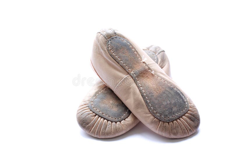 Pink Ballet Slippers on White Stock Image Image of footwear, dancer