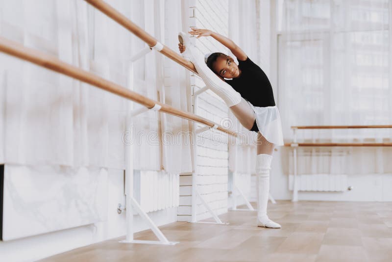 Ballet Training of Young Girl in Balerina Tutu. stock photography Ballet Training of Young Girl in Balerina Tutu. stock photography
