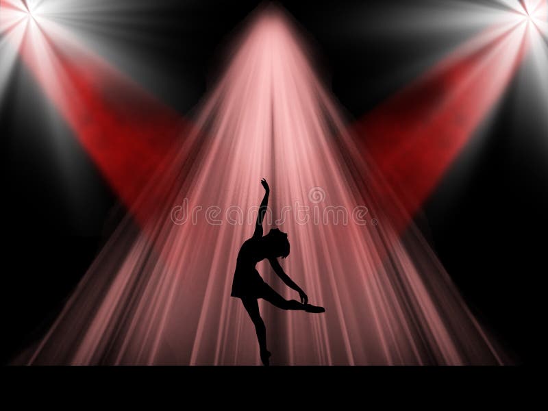 Balletdanser op het stadium vector illustratie Balletdanser op het stadium vector illustratie