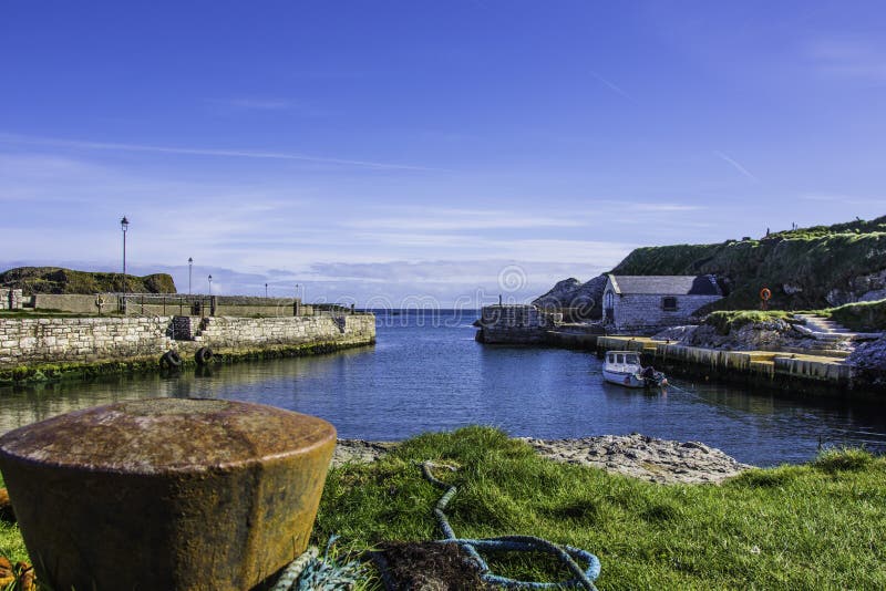 Ballintoy Harbour, Ireland stock photo. Image of transport 95611230