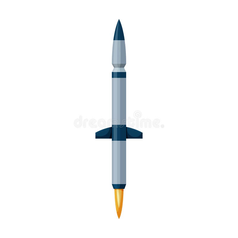 Ballistic Missile Vector  Vector Icon Isolated on White  Background Ballistic Missile. Stock Vector - Illustration of aerospace,  combat: 176518496