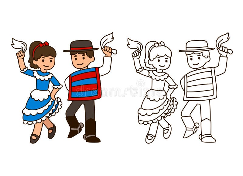 Ballo tradizionale del Cile royalty illustrazione gratis Ballo tradizionale del Cile royalty illustrazione gratis