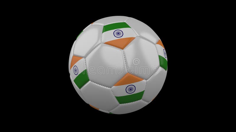 Ballon de football avec le drapeau Inde, rendu 3d illustration de vecteur Ballon de football avec le drapeau Inde, rendu 3d illustration de vecteur