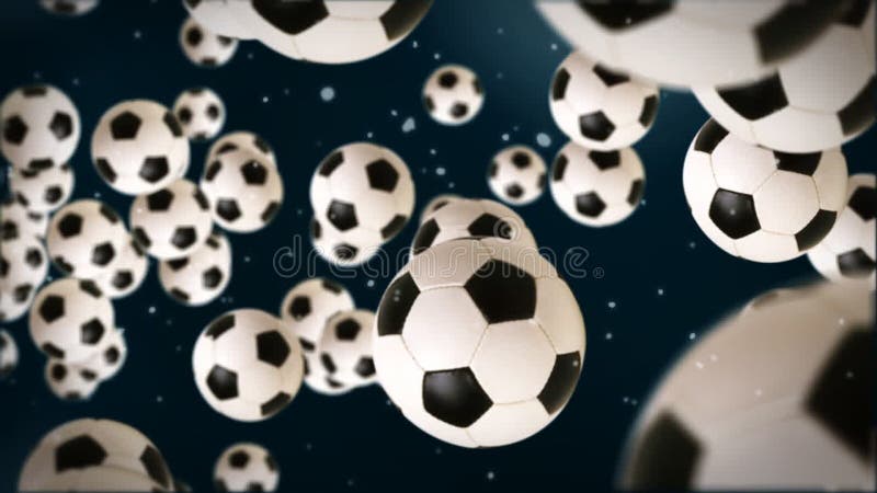 Ballon de football contre la longueur bleu-foncé et courante