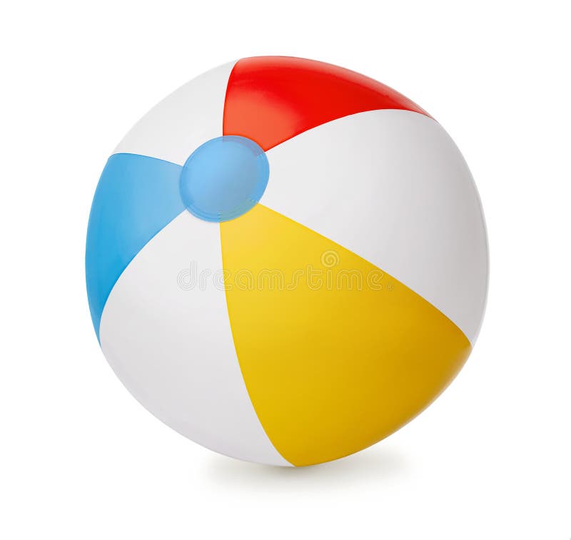 Ballon de plage gonflable de Clorful d'isolement sur le blanc photo stock Ballon de plage gonflable de Clorful d'isolement sur le blanc photo stock