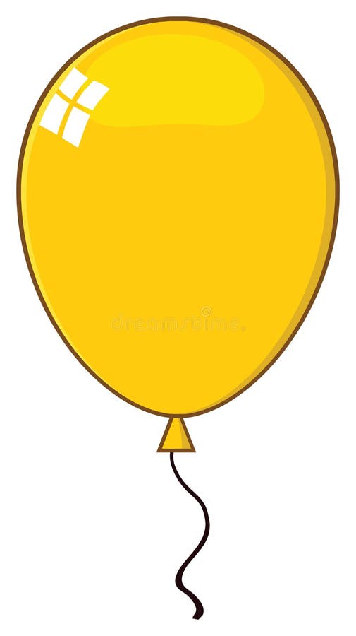 Ballon jaune de dessin. illustration de vecteur. Illustration du conception  - 182684077