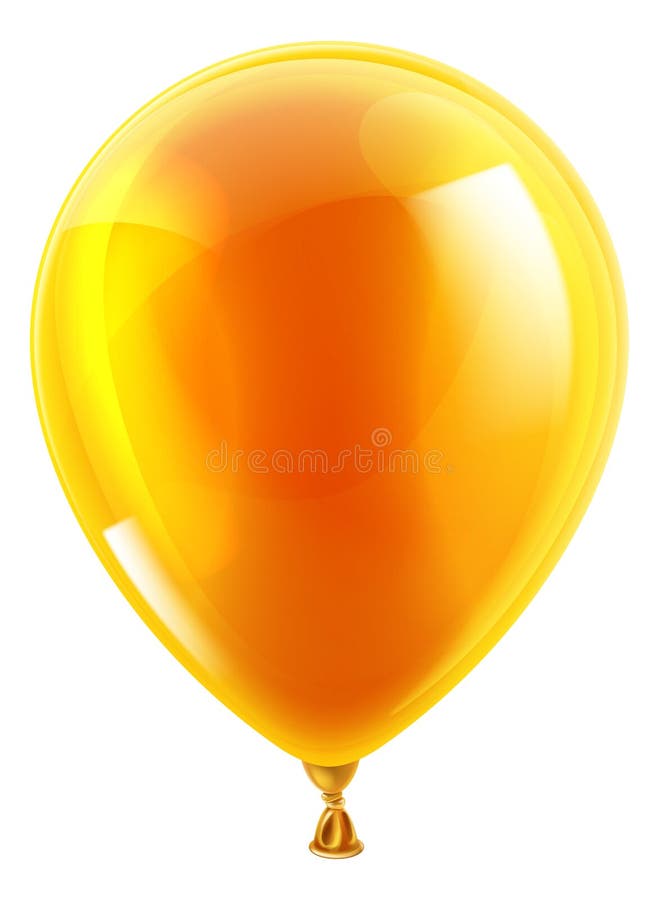 Ballon orange d'anniversaire ou de partie