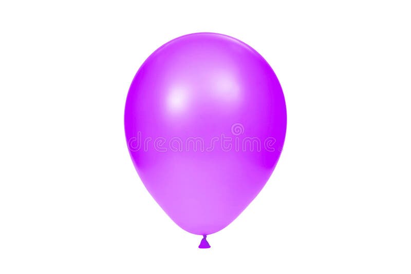 Ballon Violet Isolé Sur Fond Blanc. Modèle Pour La Carte Postale Bannière  Affiche Conception Web. Décoration Festive Pour Image stock - Image du  fête, heureux: 252632817