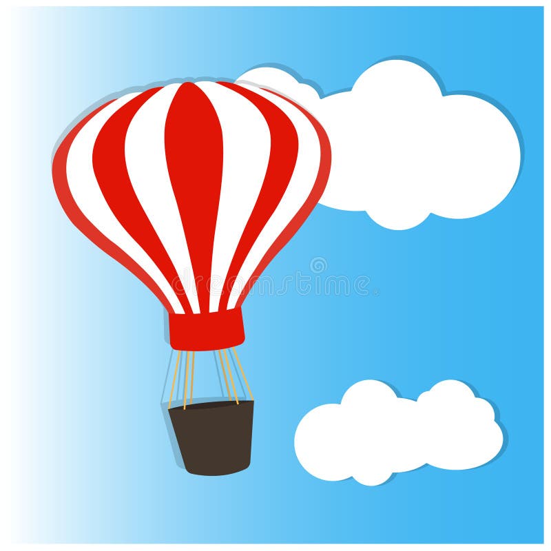 Ballon Volant Sur Fond Blanc Transport De Montgolfières Dans Le Ciel Un  Aéronef Qui Utilise Du Gaz Plus Léger Illustration de Vecteur -  Illustration du coloré, voyage: 179882718