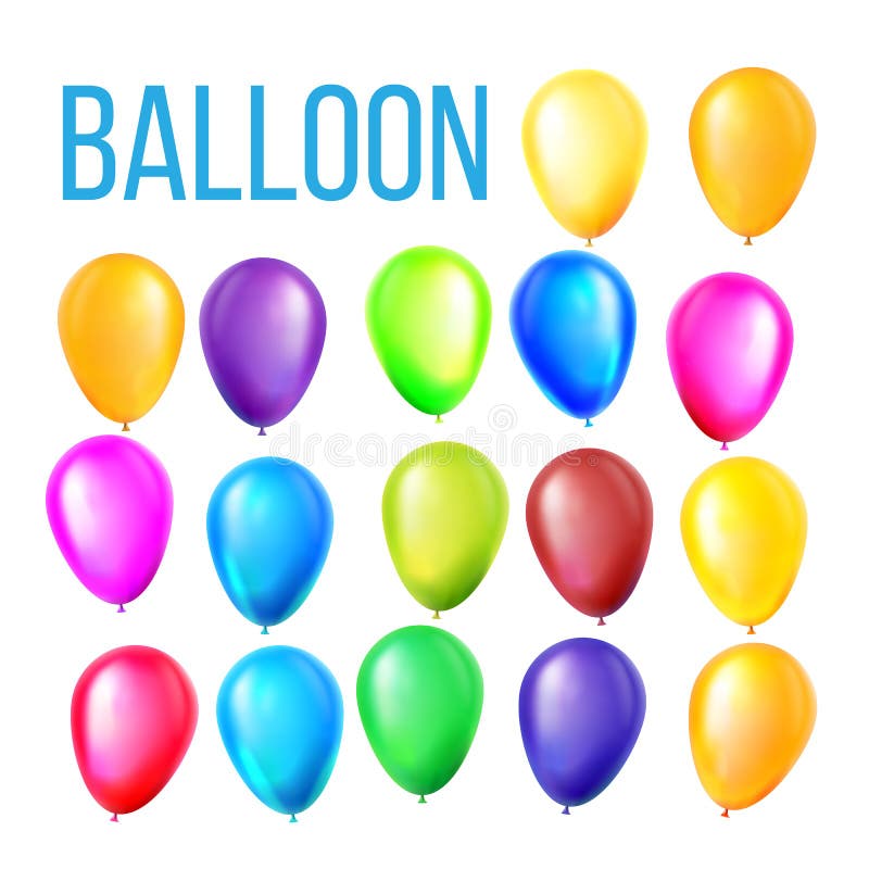 Ballone eingestellter Vektor Geburtstag, Feiertags-Ereignis-Element-Dekoration Flugobjekt Farbrunden-Geschenk realistisch vektor abbildung Ballone eingestellter Vektor Geburtstag, Feiertags-Ereignis-Element-Dekoration Flugobjekt Farbrunden-Geschenk realistisch vektor abbildung