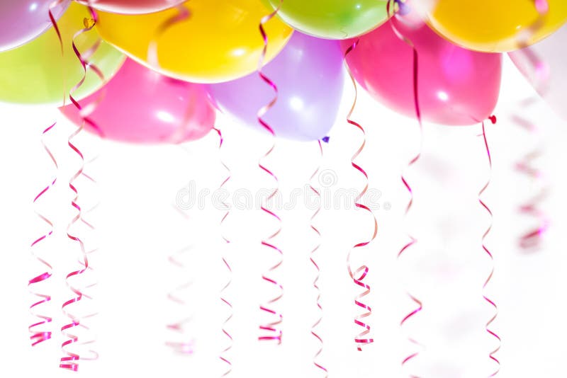 Ballone mit Ausläufern für Geburtstagsfeierfeier
