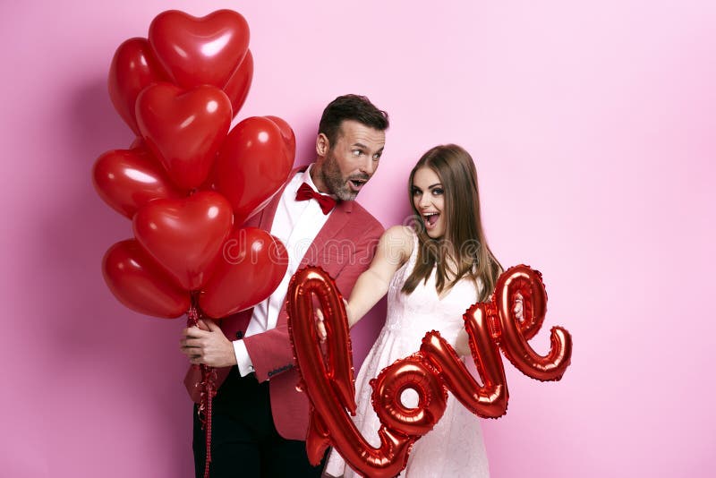 ballonger förbunde älska red arkivfoto ballonger förbunde älska red arkivfoto