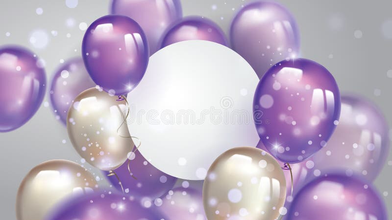 Ballon or Noir Ultra Violet Et Ballon Perle Avec Reflet Isolé Sur