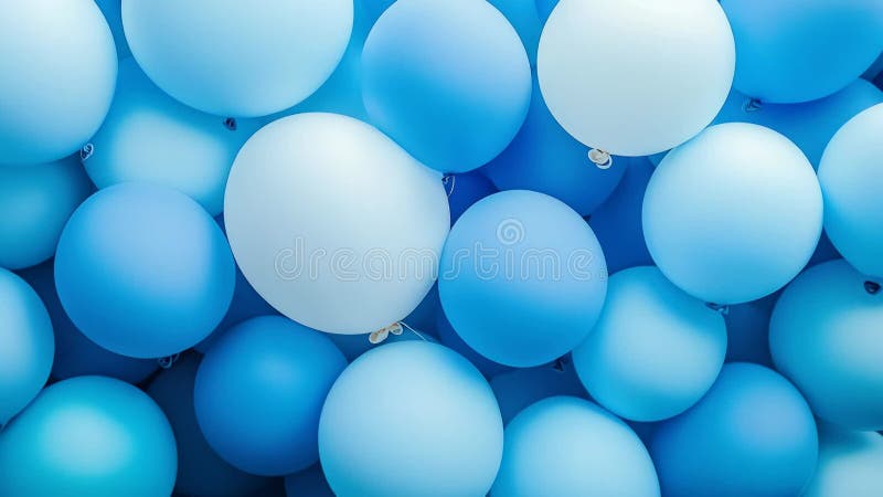 Ballons bleus captivants créant une ambiance de fête joyeuse illustration de vecteur