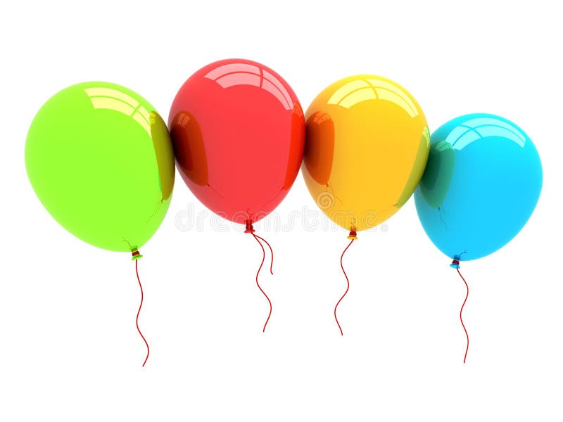 ballons de la réception 3D illustration libre de droits ballons de la réception 3D illustration libre de droits