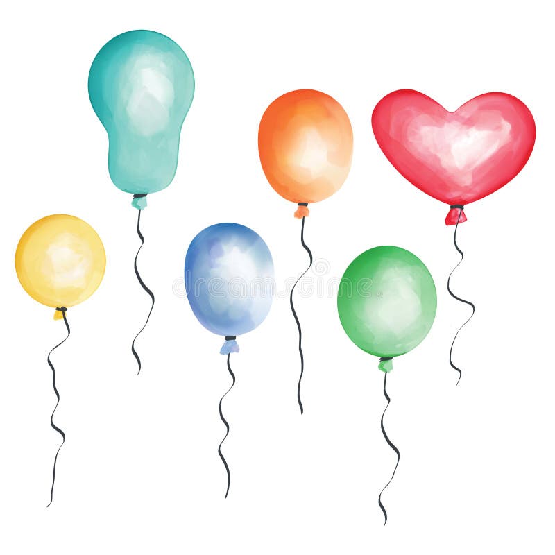 Ballons - illustration sur le fond transparent avec le chemin de coupure illustration libre de droits Ballons - illustration sur le fond transparent avec le chemin de coupure illustration libre de droits