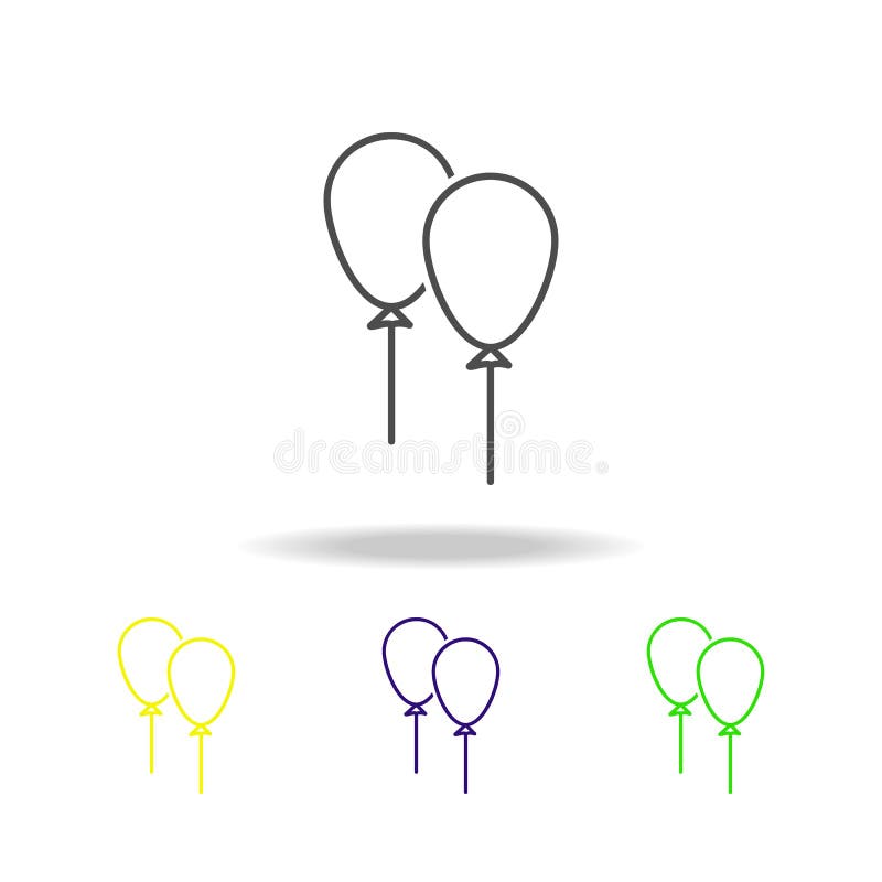 ballons multicolored pictogram Het element van huwelijk, dun lijn multicolored pictogram kan voor Web, embleem, mobiele toepassin royalty-vrije illustratie ballons multicolored pictogram Het element van huwelijk, dun lijn multicolored pictogram kan voor Web, embleem, mobiele toepassin royalty-vrije illustratie