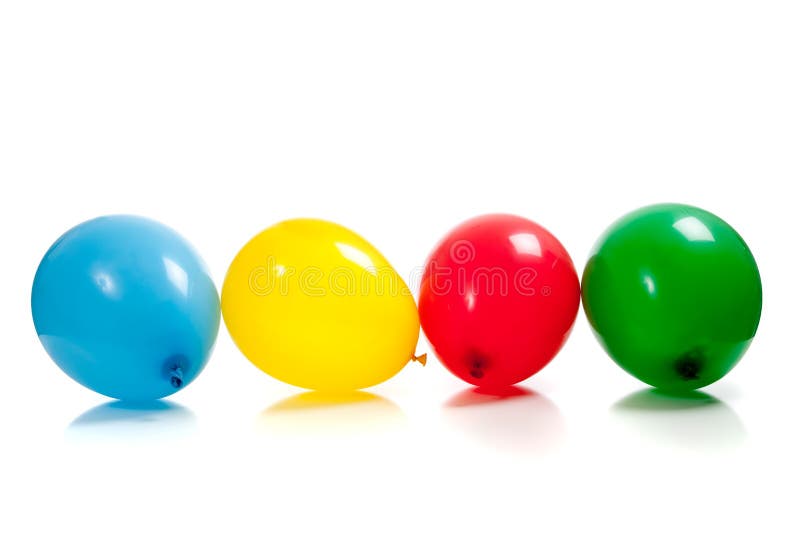 Multi-colored balloons on a white background. Multi-colored balloons on a white background