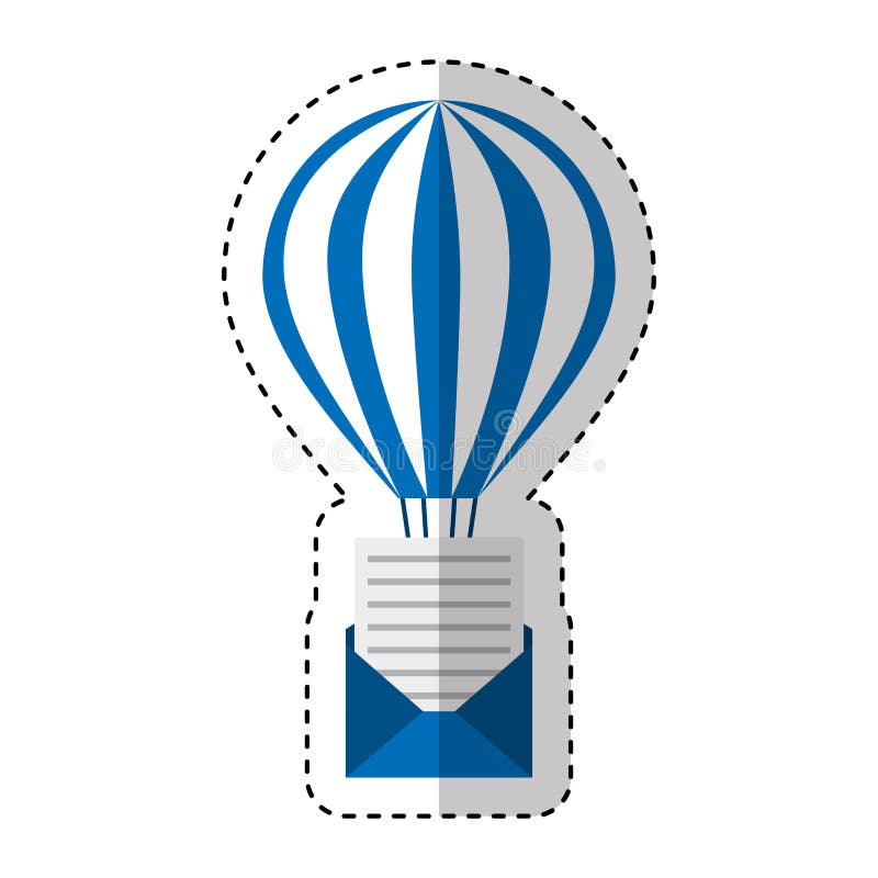Balloon air hot with envelope stock illustration