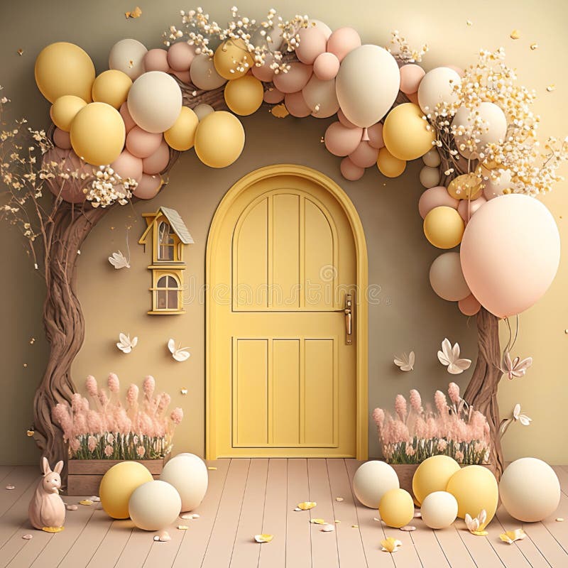 Balloon Digital Backgrounds, Easter digital backdrop, Spring Backdrop, Digital Photo Props Backgrounds