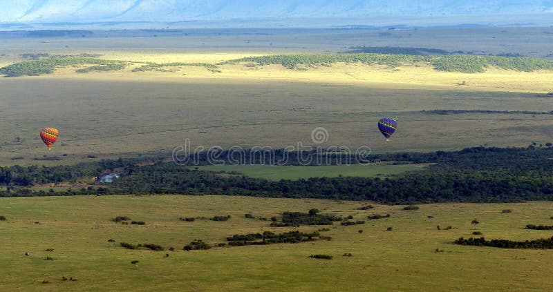 Balloon Flight Masai Mara royalty free stock images Balloon Flight Masai Mara royalty free stock images