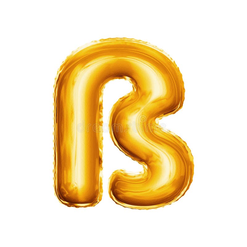 Balloon Letter S Eszett Ligature 3D Golden Foil Realistic Alphabet ...