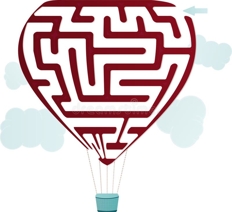 Balloon maze stock illustration. Illustration of balloon 9414629