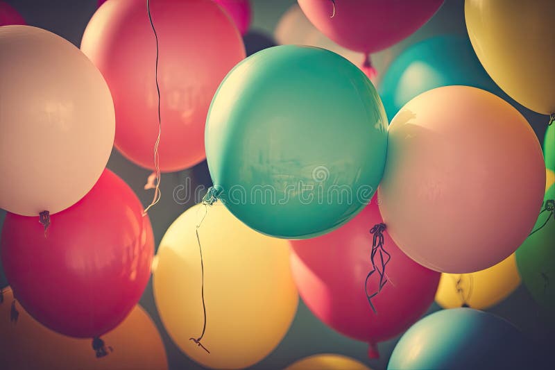 Balloon Party Background. Illustration AI Generative vector illustration