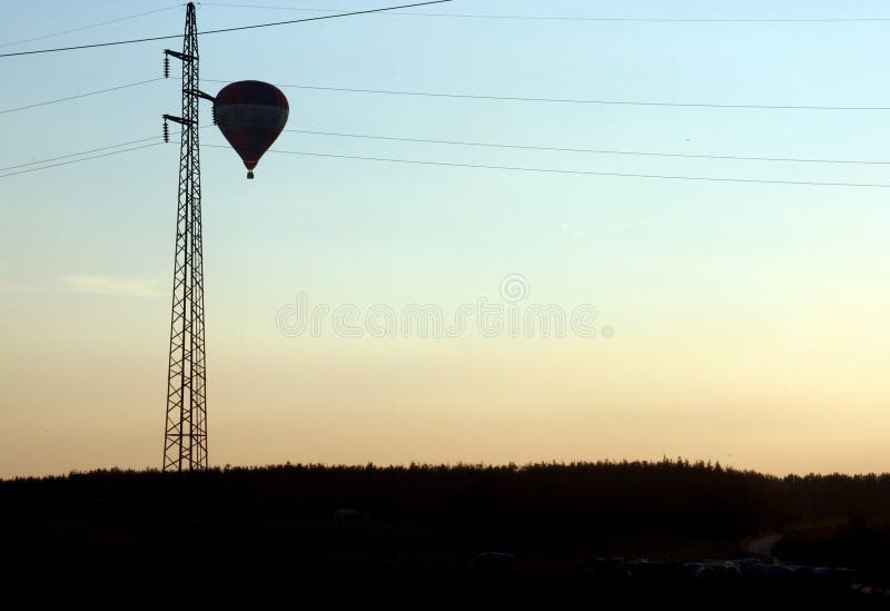 Balloon and power lines